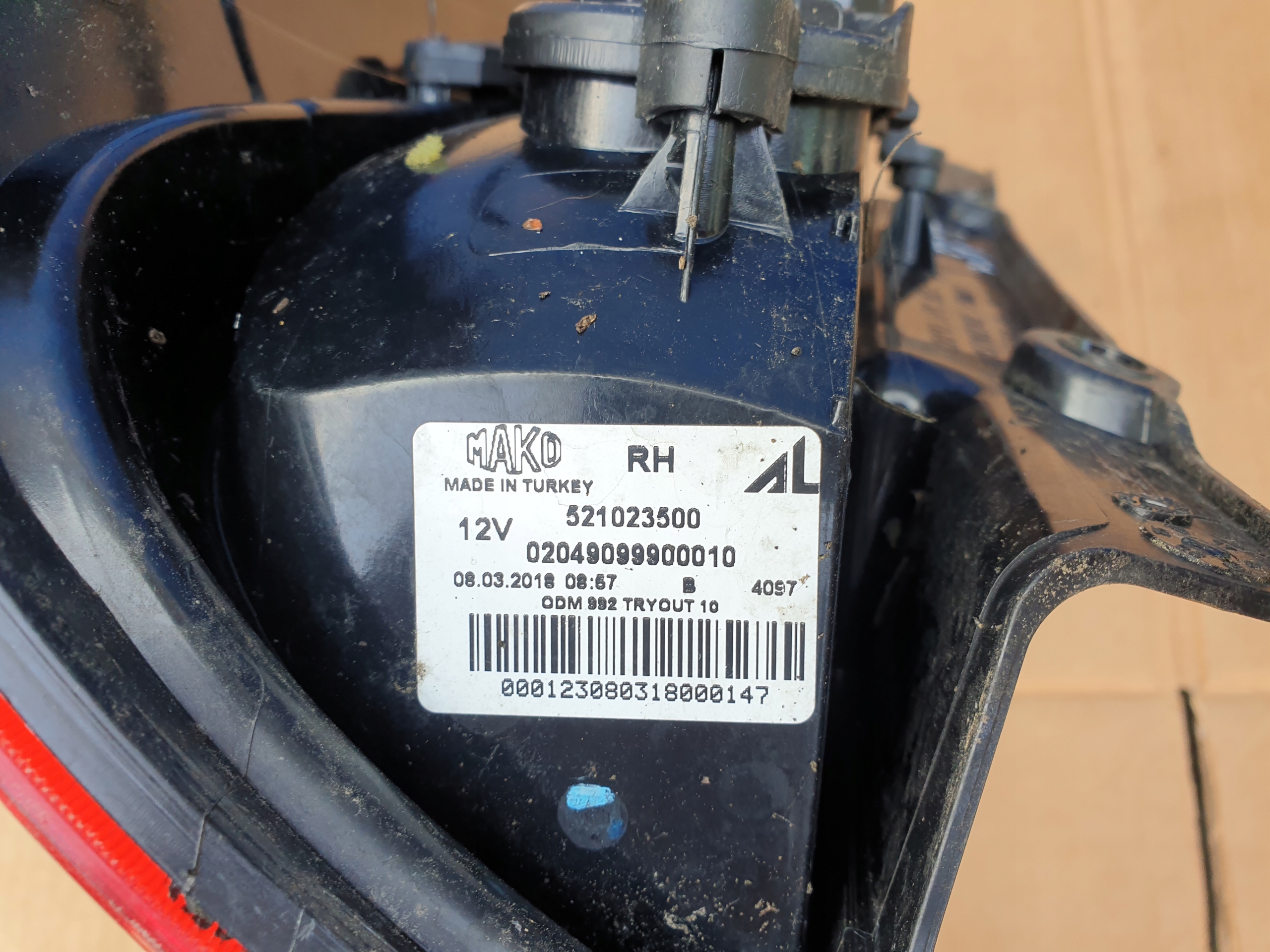 light rear right FIAT PANDA III 3 2012- 521023500