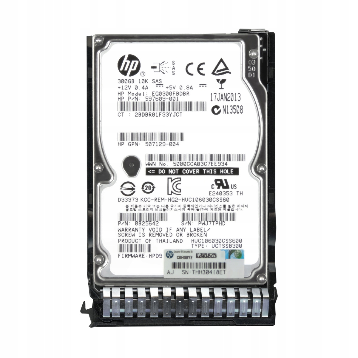 Hp 597609-001 300 Gb 10K 64 Mb SAS-2 2,5'' EG0300FBDBR