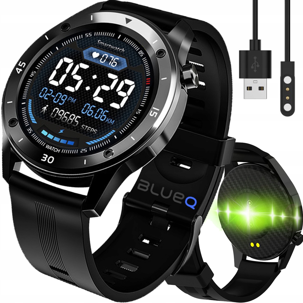 

Smartwatch Blueq zegarek Męski opaska Polskie Menu