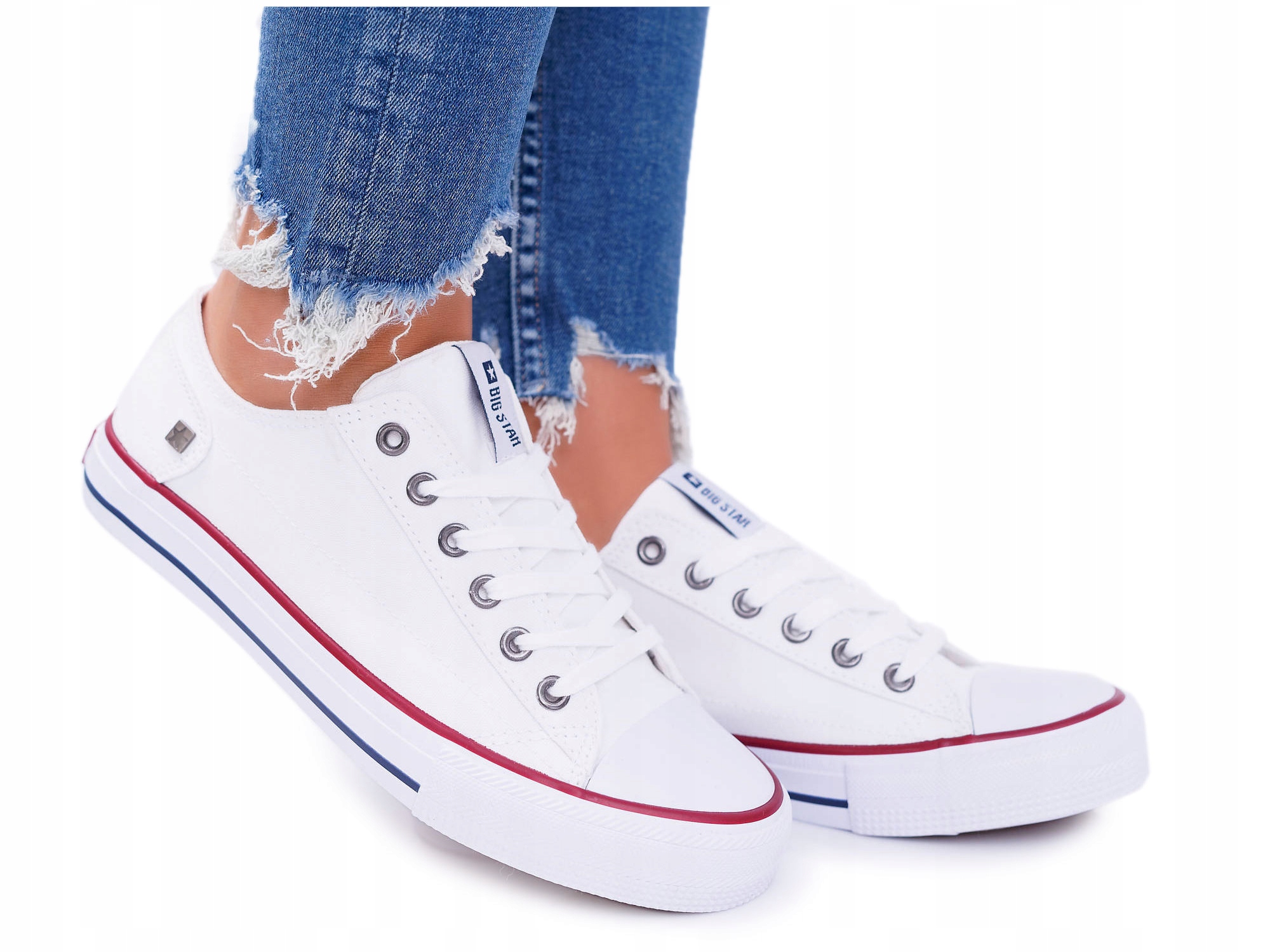 

Damskie Trampki Big Star Białe DD274336 - 40