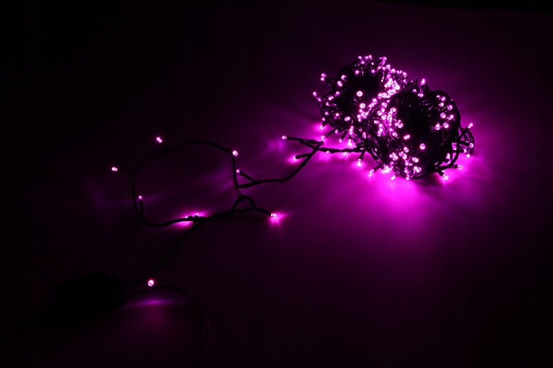 100 LED LAMPKI CHOINKOWE ZEWNĘTRZNE RÓŻOWE Marka inna