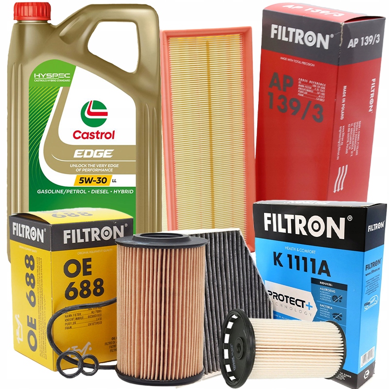 Filtron Filtr Oleju OE688 Filtr paliwa Pe 973/7 Filtr powietrza Ap 139/3 Fi