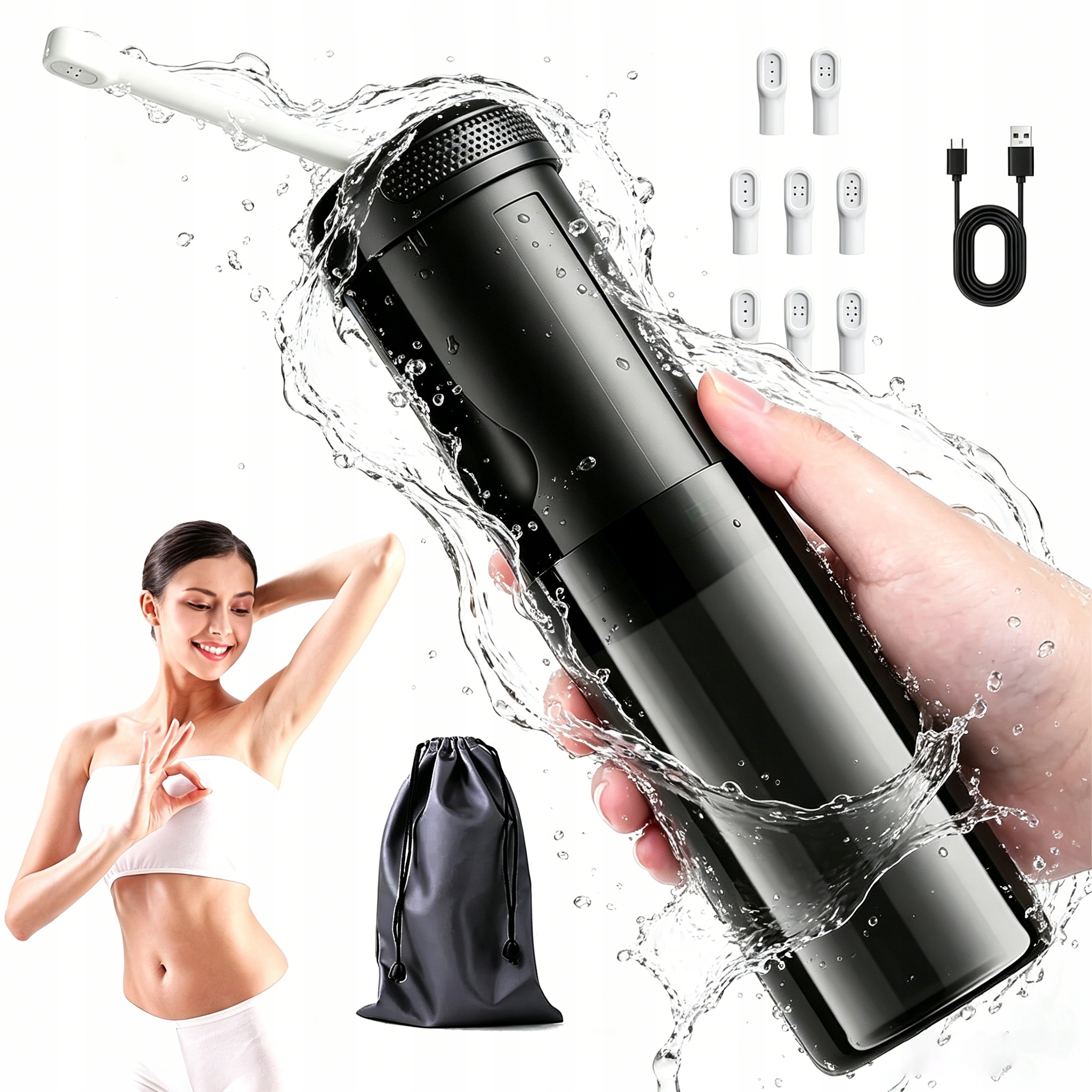 Turistický Přenosný Elektrický Bidetový Irigátor Pro Intimní Hygienu LCD