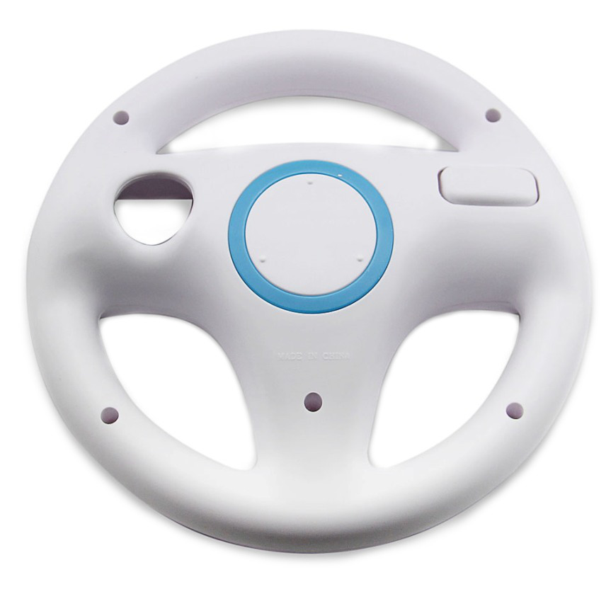 You2K Kierownica uchwyt na kontroler Wii Remote do gry Mario Kart biały