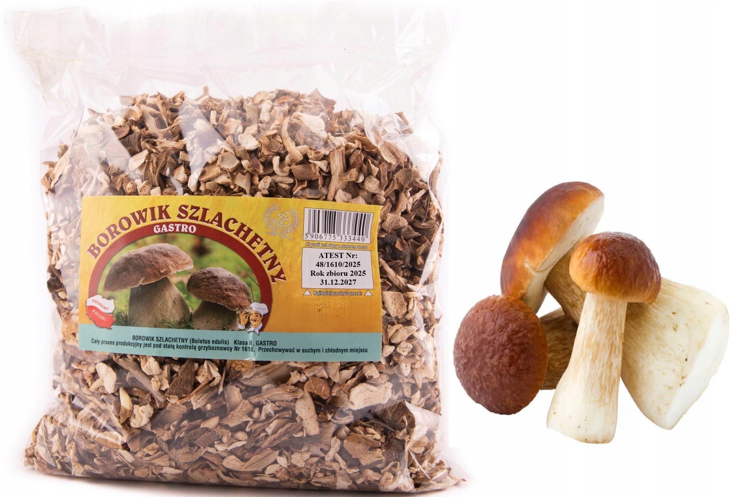 Levně Borowik Gastro 250g Nová Sbírka 2025 Polský Atest sušené lesní houby