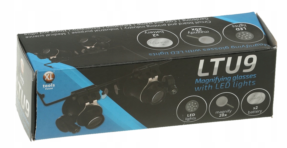 OKULARY ZEGARMISTRZOWSKIE LED LUPA POWIĘKSZAJĄCE Marka Xltools