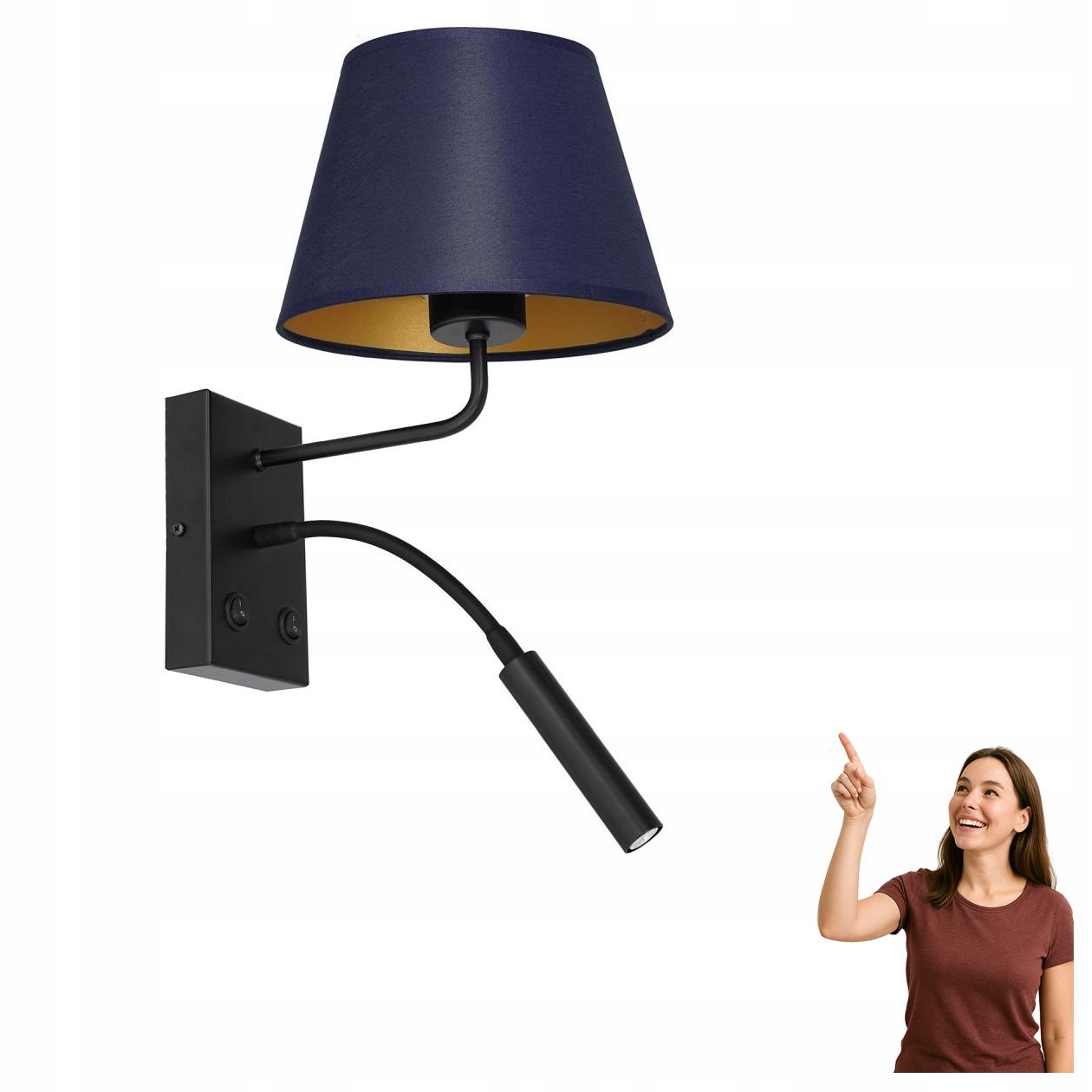 Hotelová nástenná lampa s výložníkom typu flex Arden 3577 Luminex