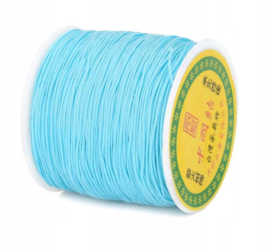 M36 100m Sznurek 1mm nylon světlý Modrý aqua