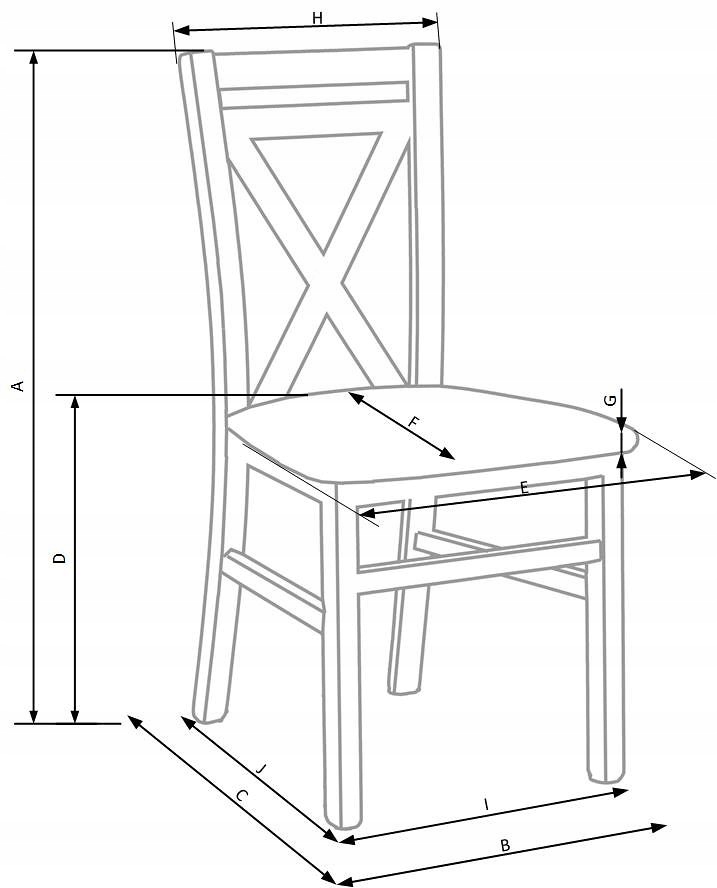 Krzesło drewniane DARIUSZ 2 Halmar Dąb miodowy Kod producenta V-PL-N-DARIUSZ_2-D.MIODOWY