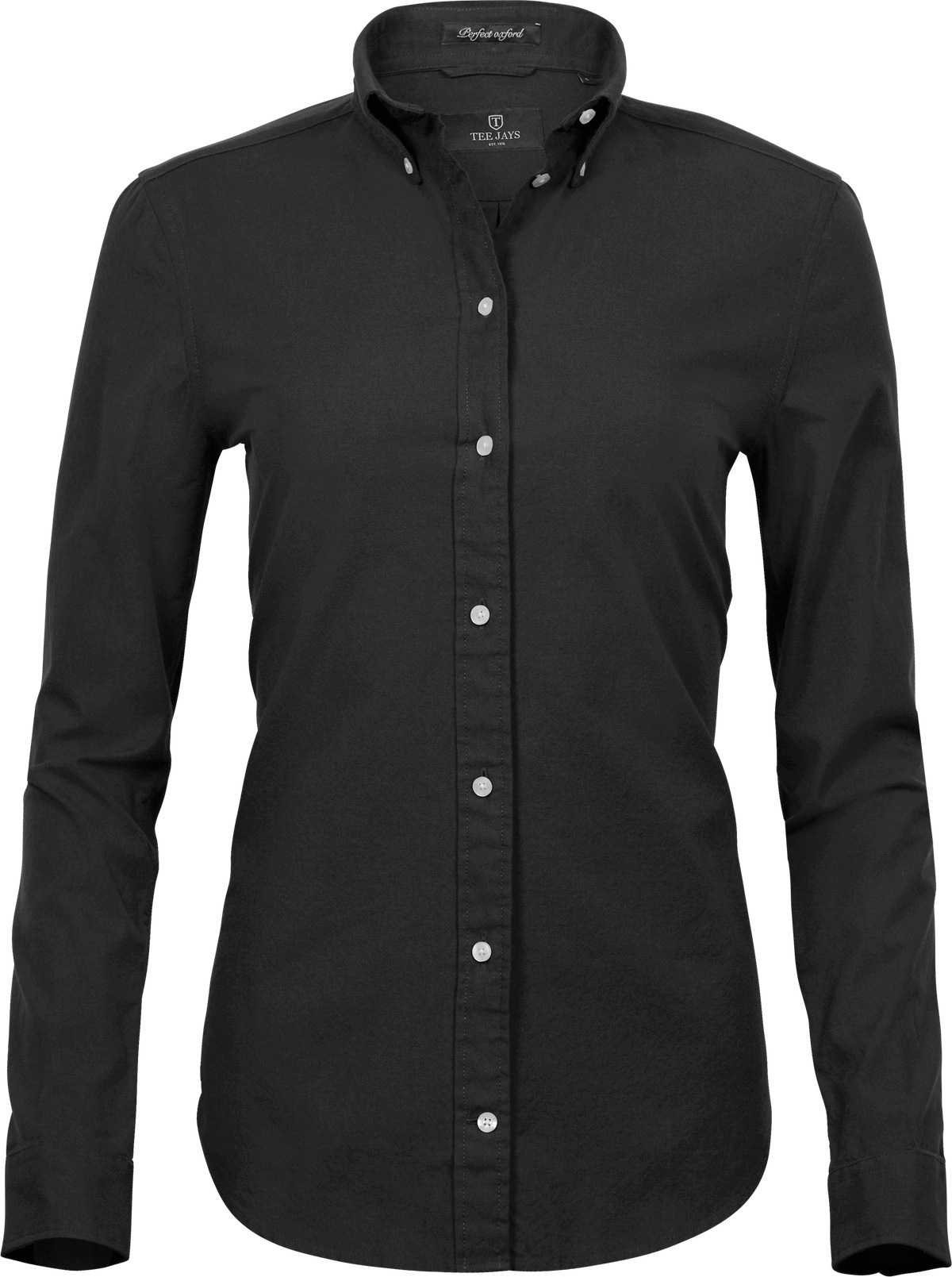 Dámská košile s dlouhým rukávem Oxfort Tee Černá vel. 3XL