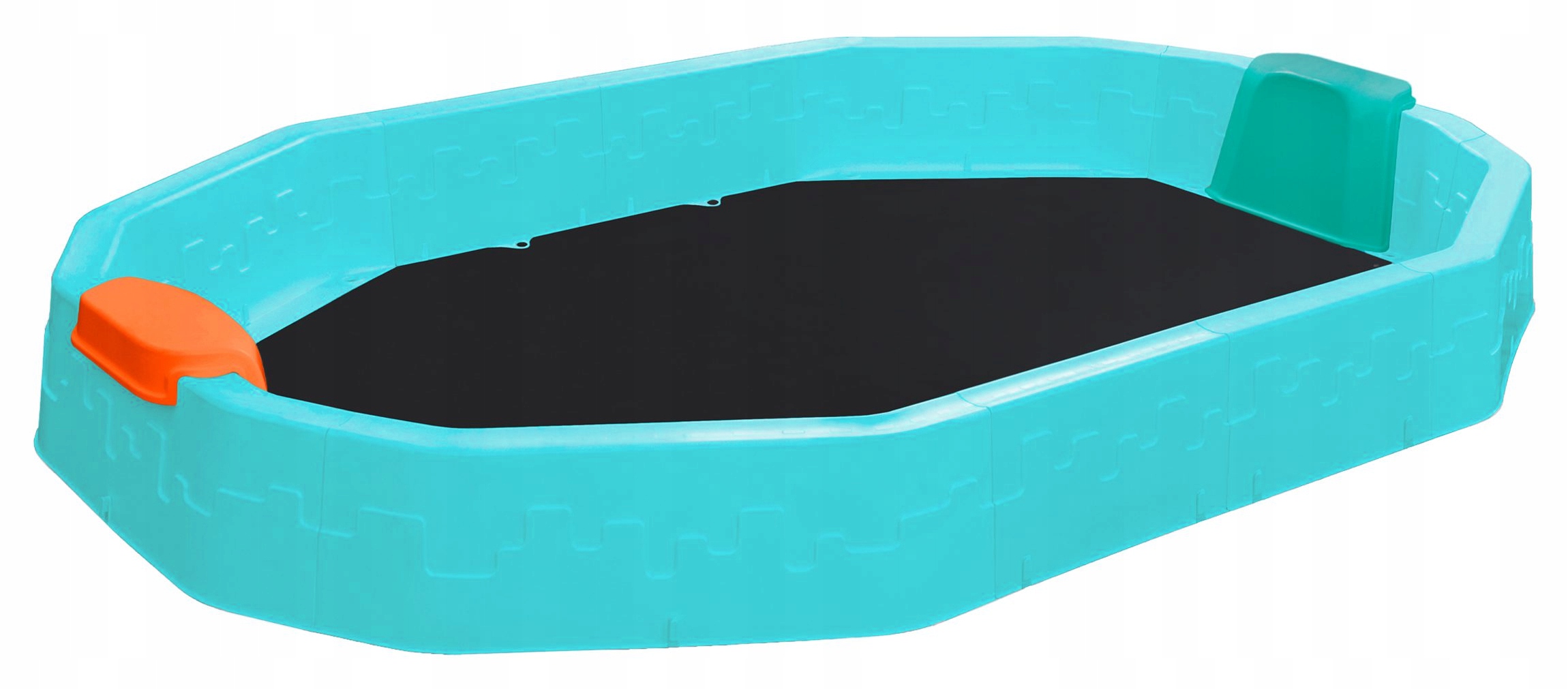 Piaskownica plastikowa MAXI 224,5x150x25cm JASNO NIEBIESKA + pokrowiec Długość (cm) 224.5