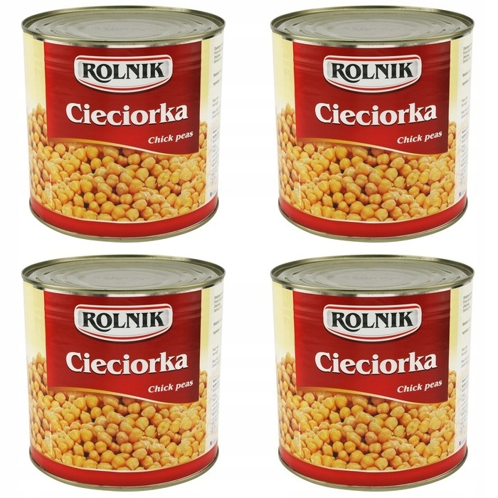 4x 2500g Rolnik Cieciorka konserwowa