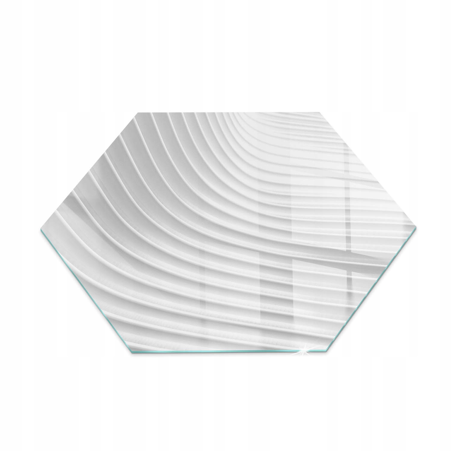 Tvrzená skleněná deska pod krb Vlny jemných linií Hexagon 40 cm