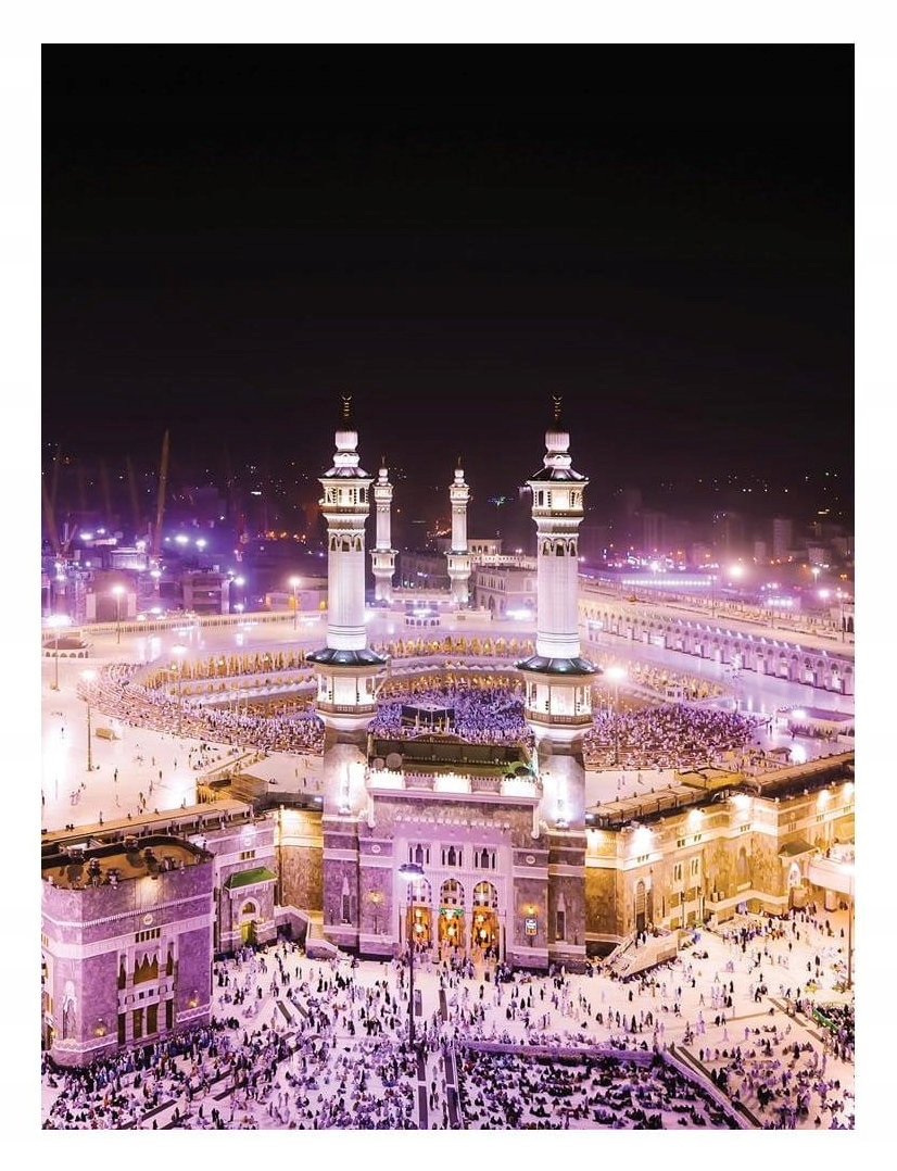 Vliesová fototapeta Kaaba v noci Mekka Al-Haram 206x275 lepidlo