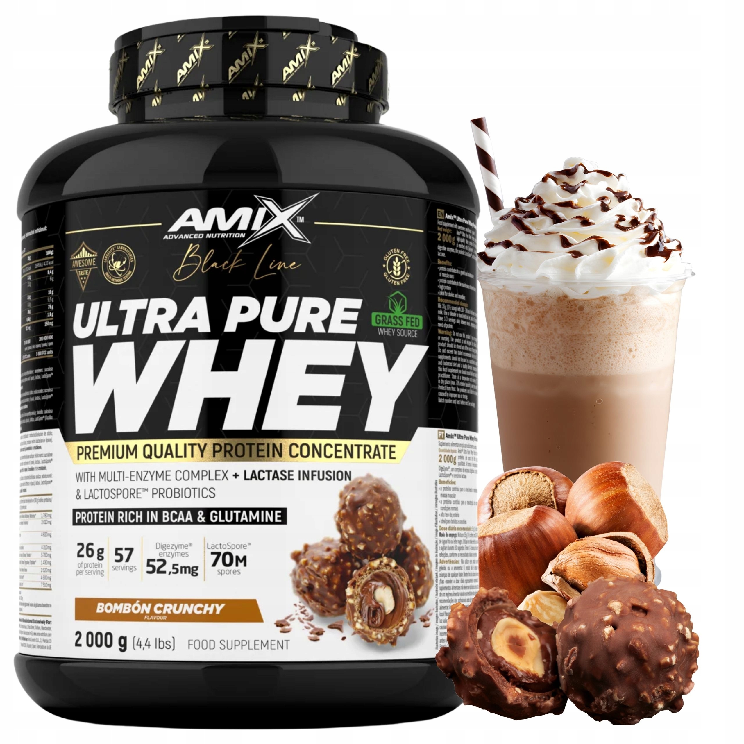 Syrovátkový Koncentrát Wpc Ultra Pure Whey Čokoládovo-oříškový protein 2000 g