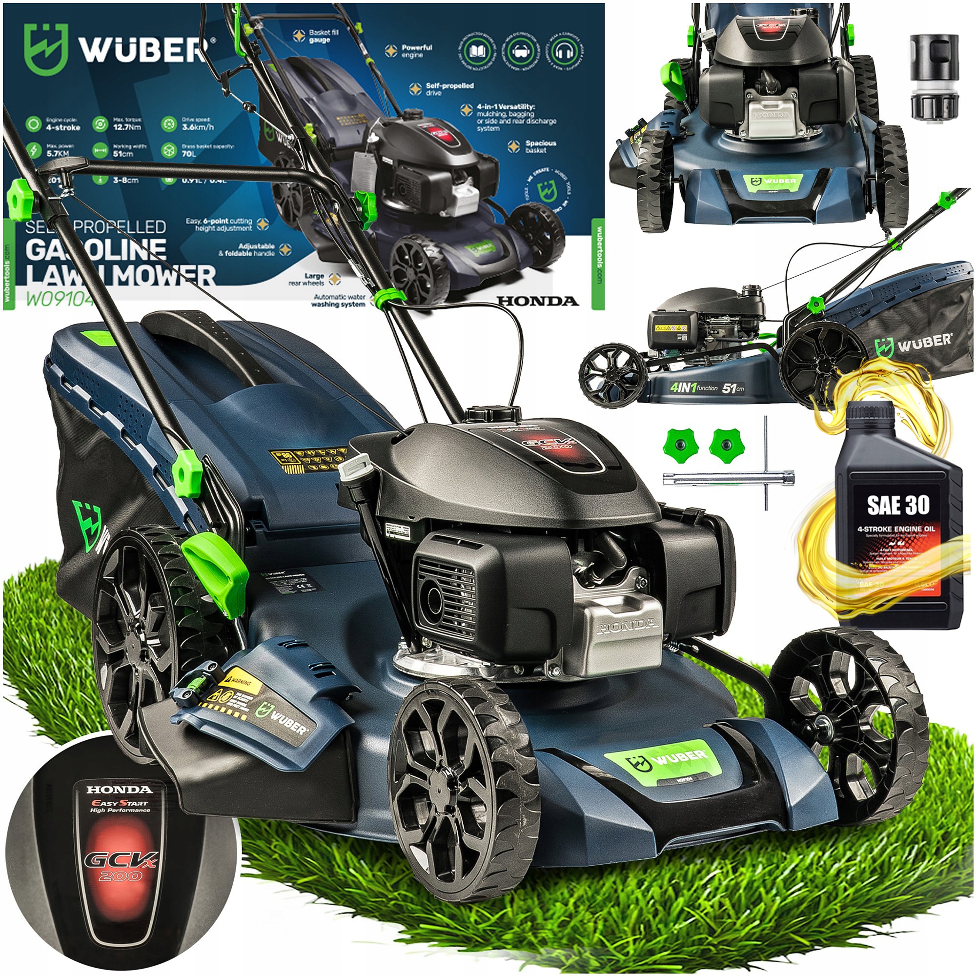 Kosiarka Spalinowa Silink Honda Z Napędem Mocna Kosiarka Do Trawy Olej