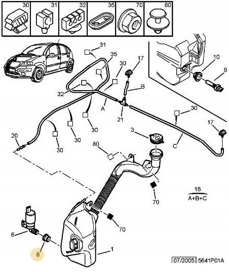 OE PSA USZCZELKA POMPKI SPRYSKIWACZA 643445 Producent części OEM