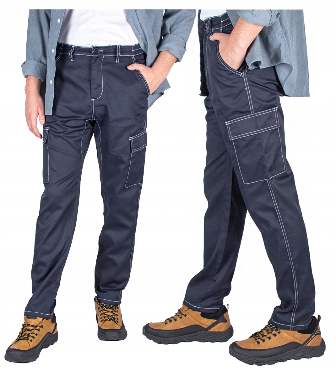 spodnie Robocze męskie do pasa Bhp bojówki 52 XL pas 98/102cm Firi