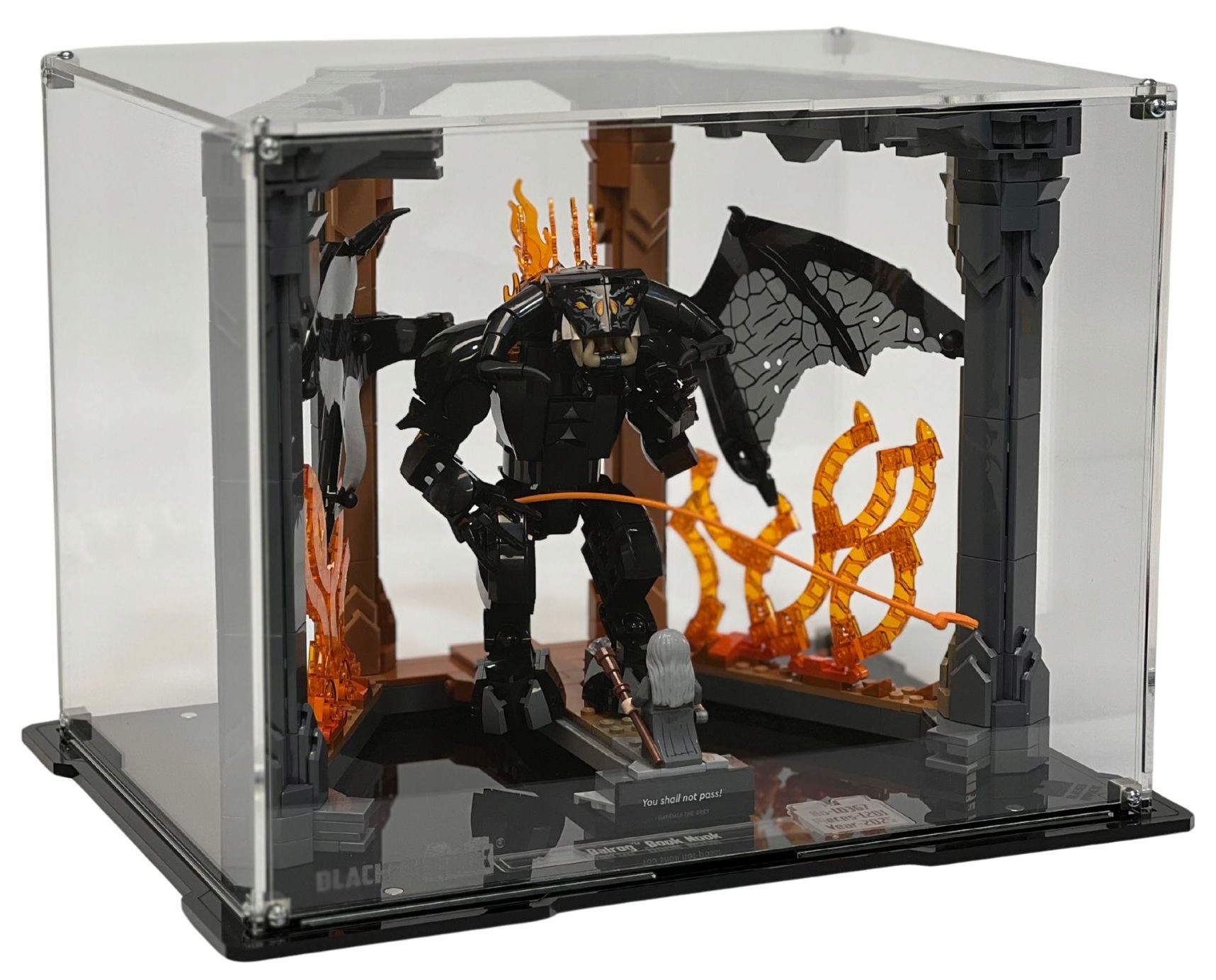 Vitrína Blacked Brick pre Lego 10367 Icons Pán prsteňov: Balrog