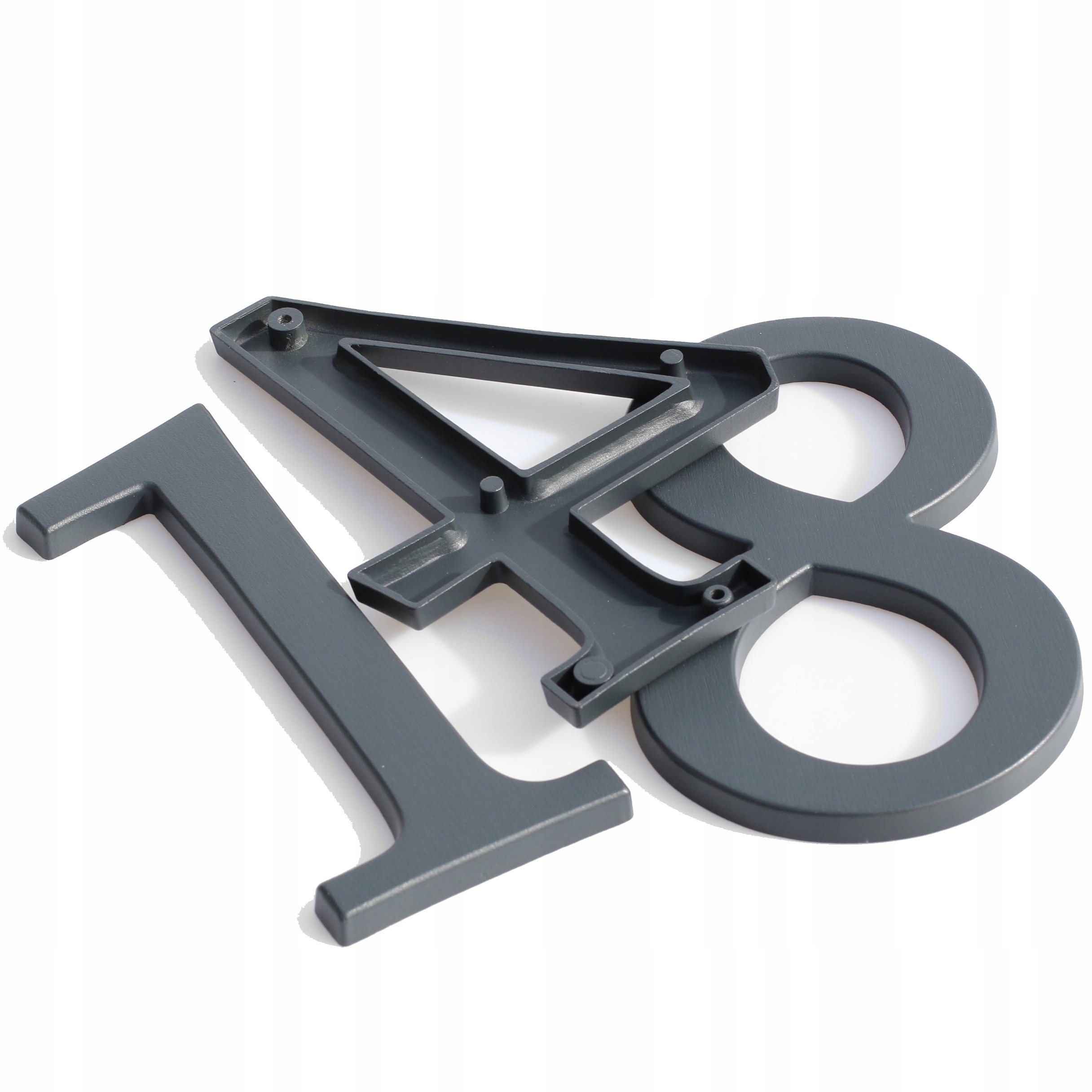 NUMER DOMU ALUMINIUM GRAFIT cyfra litera 19 cm 1 Marka Prestige