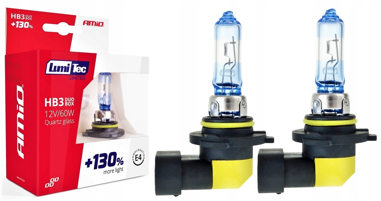 

2X Żarówka HB3 12V 60W Xenon Look +130% Lumitec