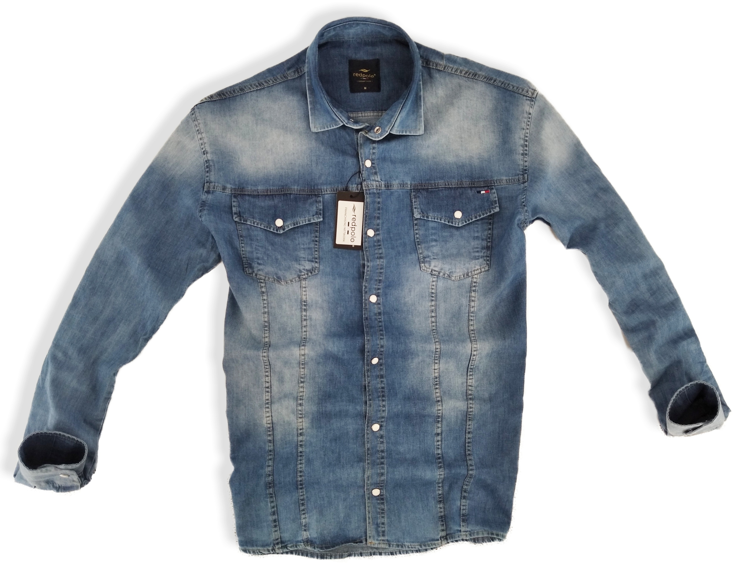 

Koszula Jeansowa Jeans Męska RP1 Napy rozmiar L