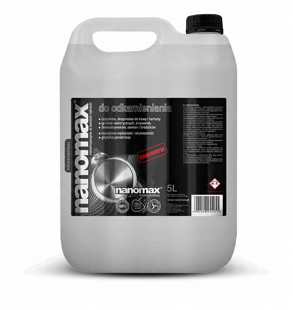 

Środek Odkamieniacz Nanomax 5 l Skuteczny