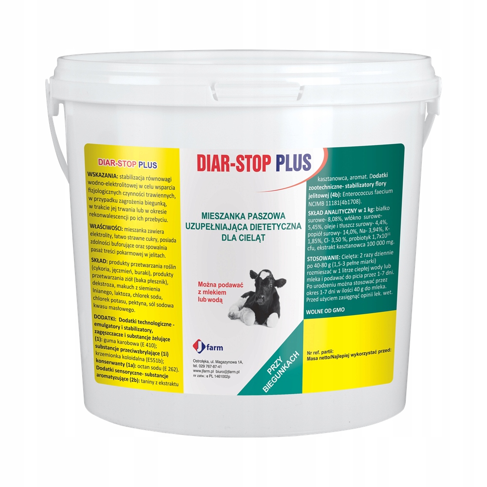 

Diar-Stop Plus 1kg na biegunkę probiotyk cielęta
