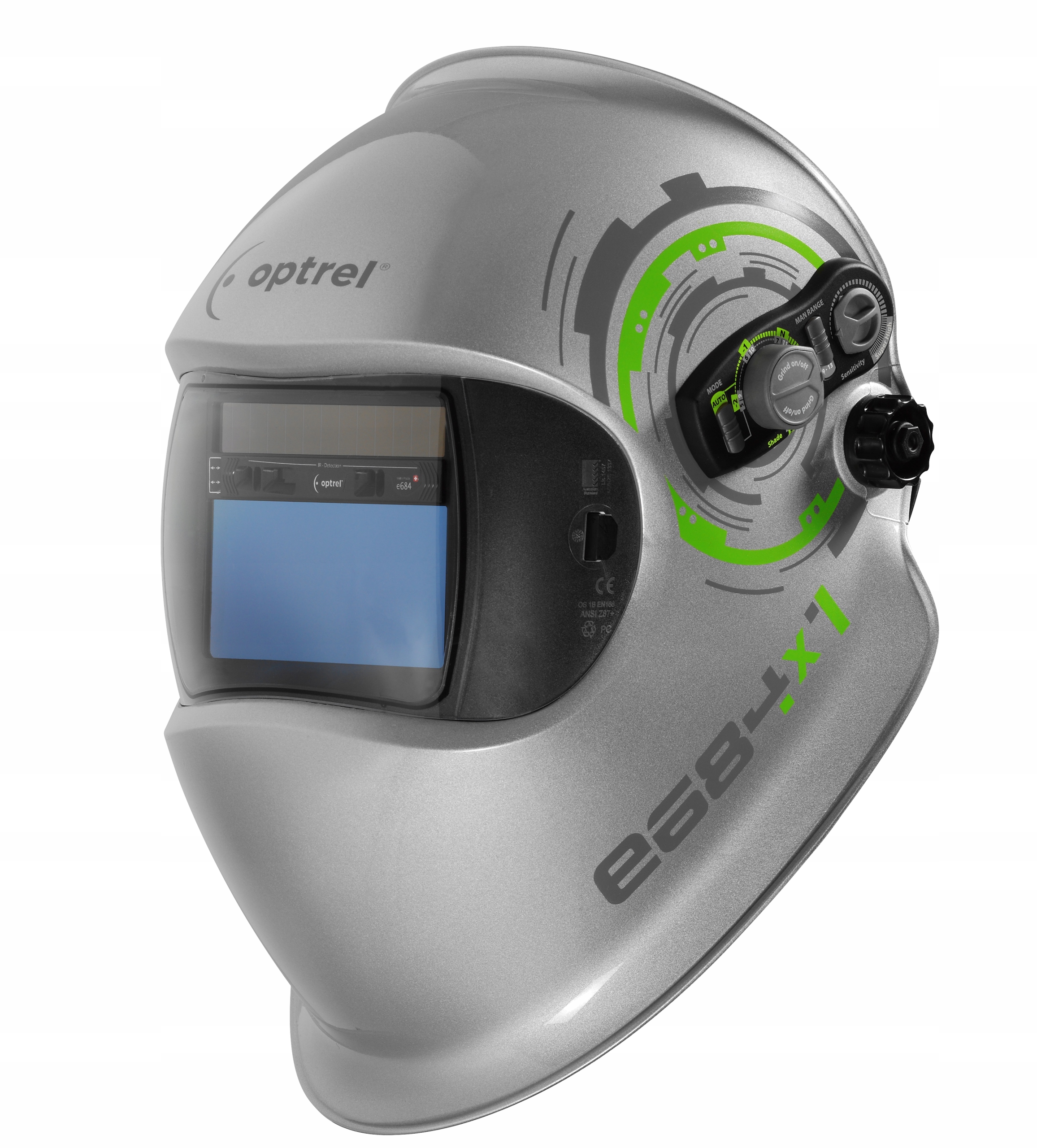 Automatická Přilba Optrel e684 1006.500 autopilot Maska Silver Stříbrná