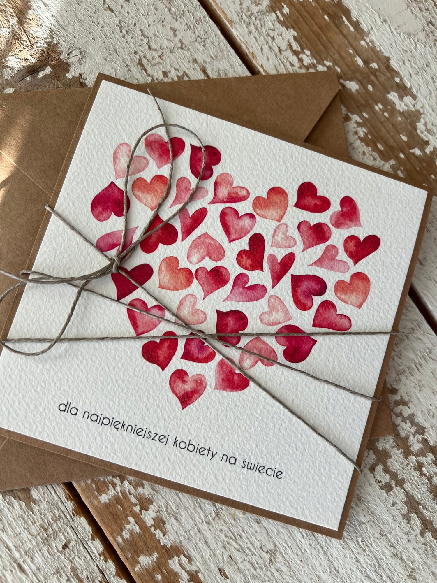 Výjimečná ručně vyráběná kartička na Valentýna, jedinečný dárek k Valentýnu