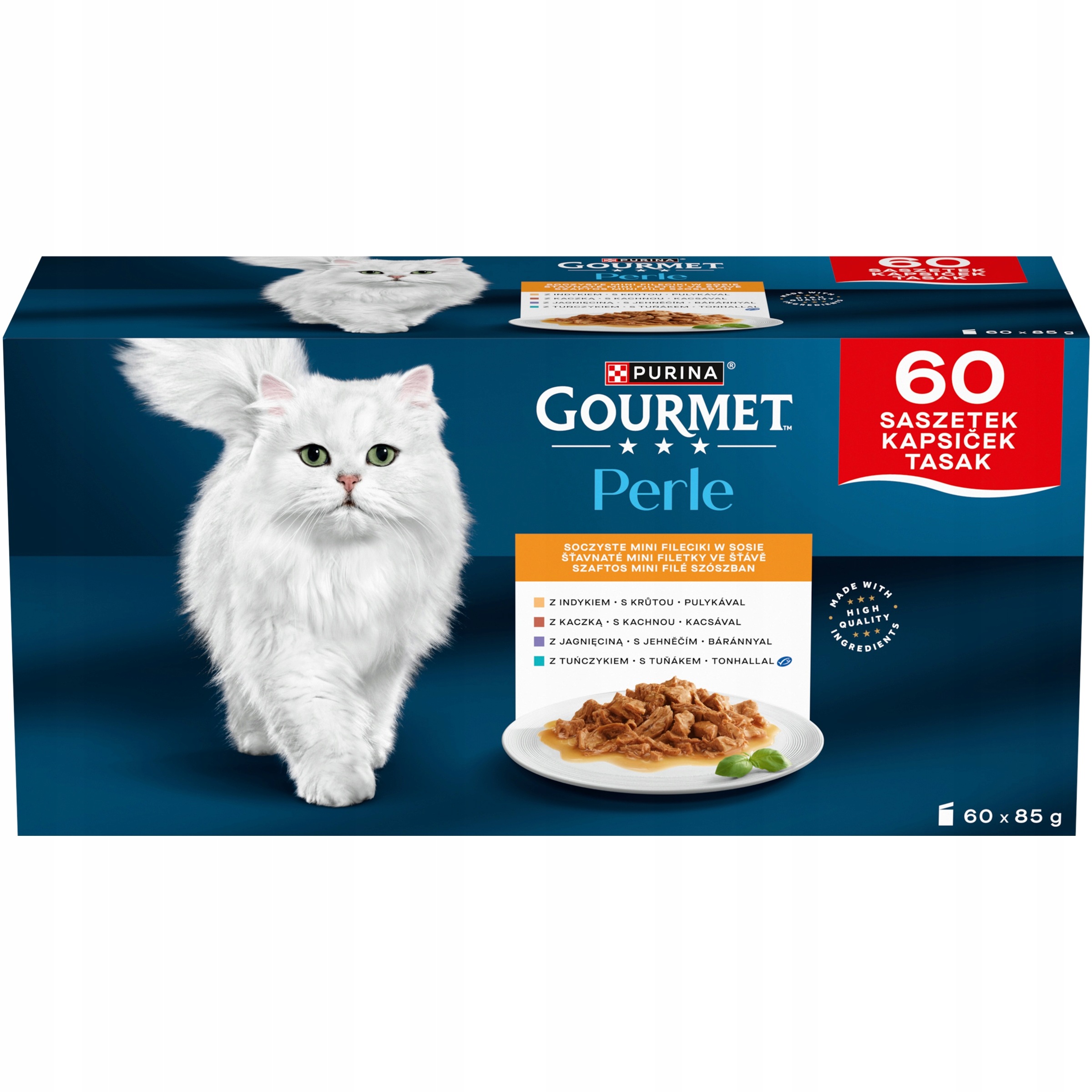 Purina Gourmet Perle 60x85g Mokré Krmivo Pro Kočky Mini Filetky V Omáčce