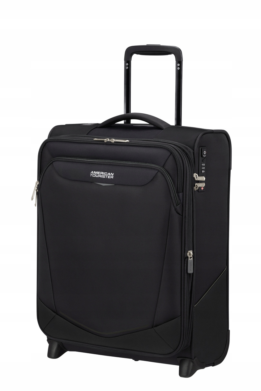 Walizka kabinowa American Tourister Summerride czarna Tsa poszerzana 43l
