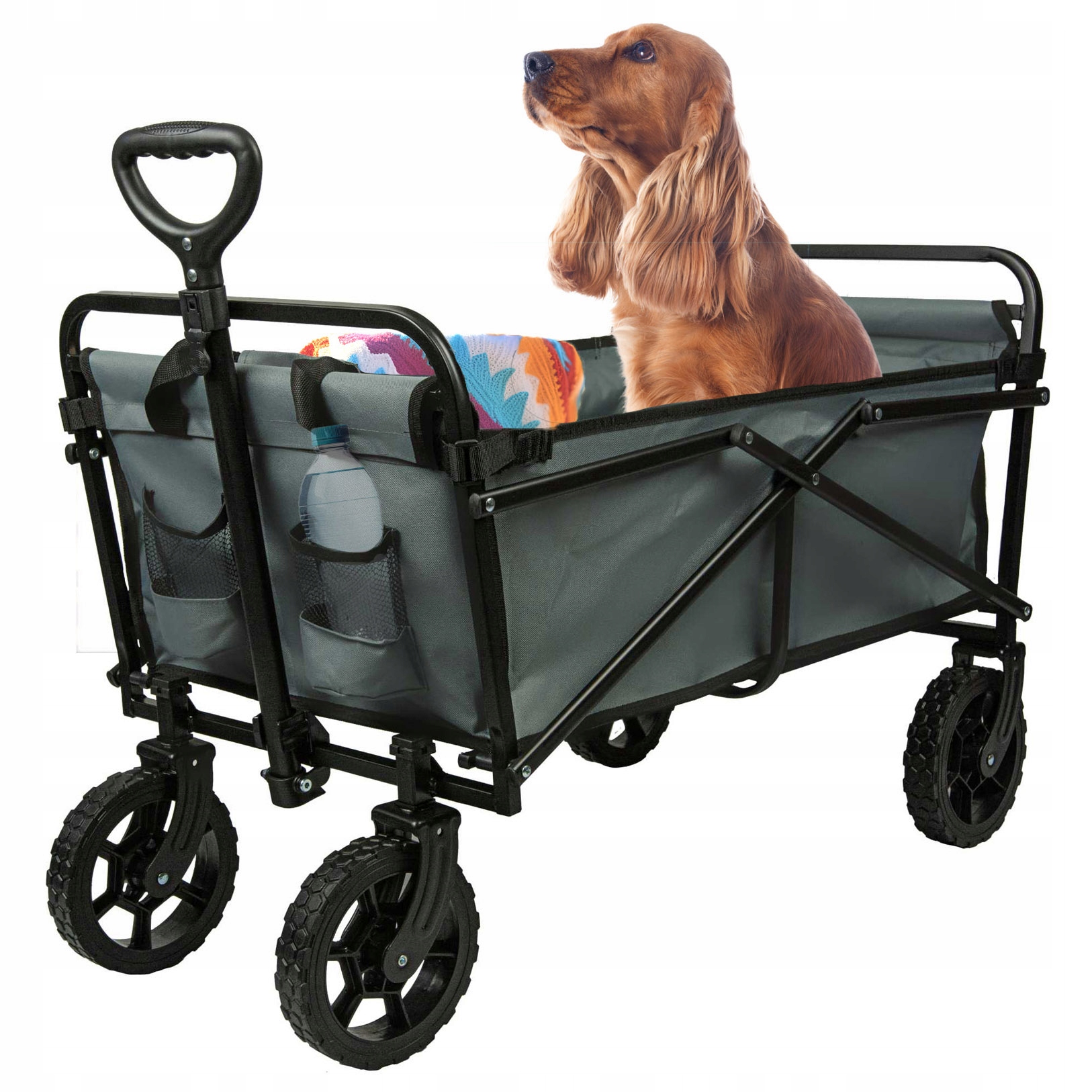 Zahradní plážový turistický vozík s rukojetí 80x48x93 cm Captain Mike