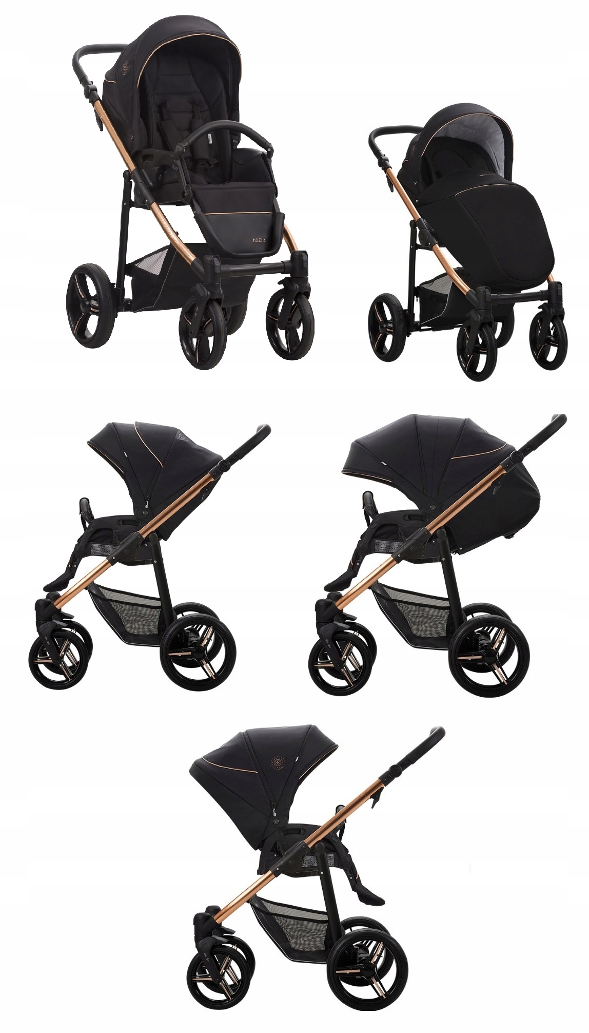 Spacerówka Bebetto Nico ESTILO 01/MIEDZIANY Rodzaj kół Inne