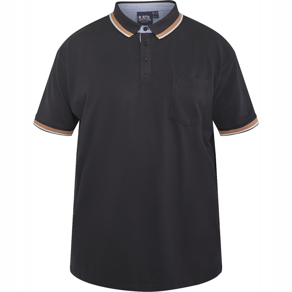 North Latitude polokošile pánská 61128 nadm. vel. 4XL černá