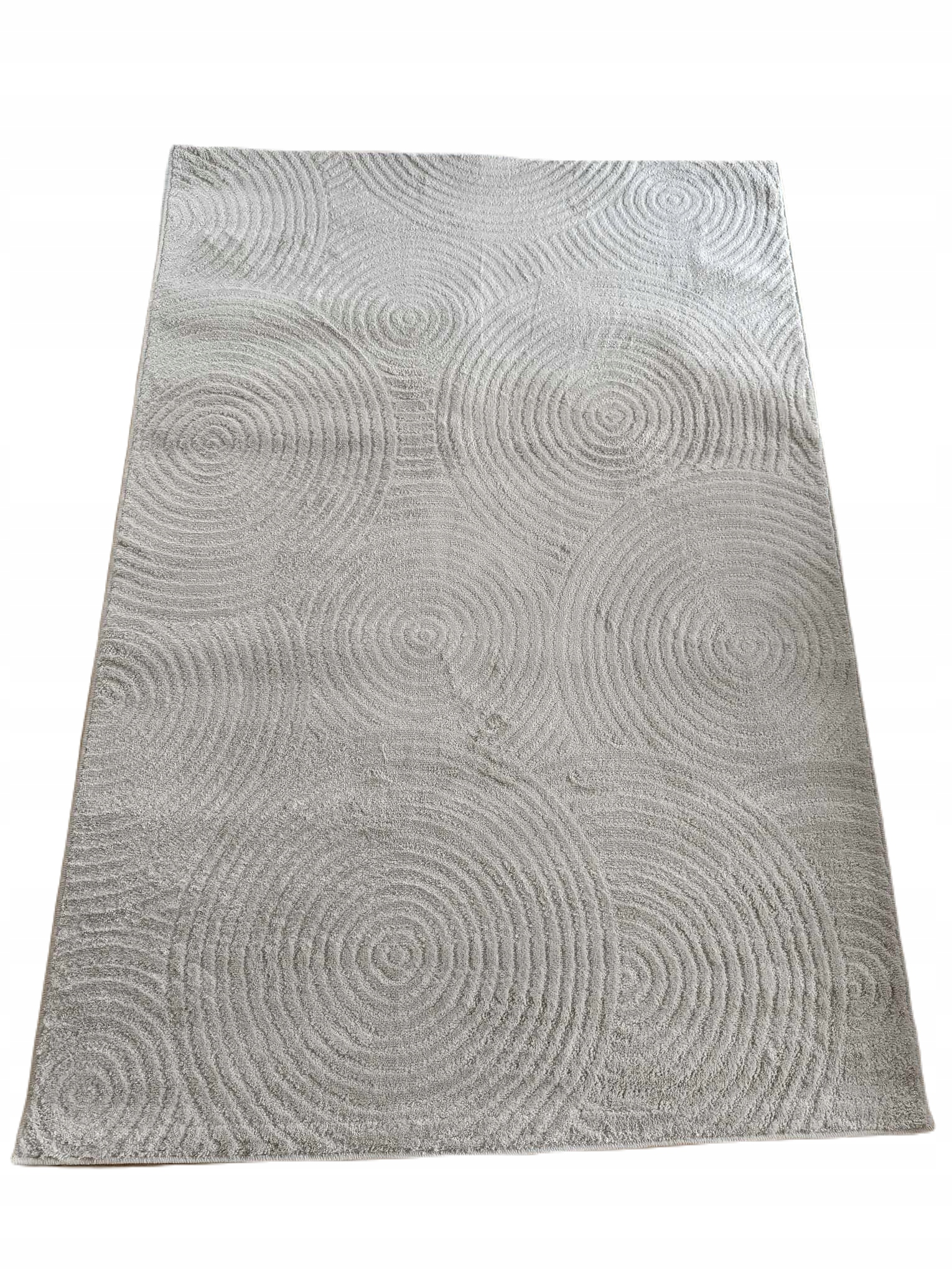 Moderný plyšový koberec 160 x 230 cm s krátkym mäkkým vlasom, farba béžová