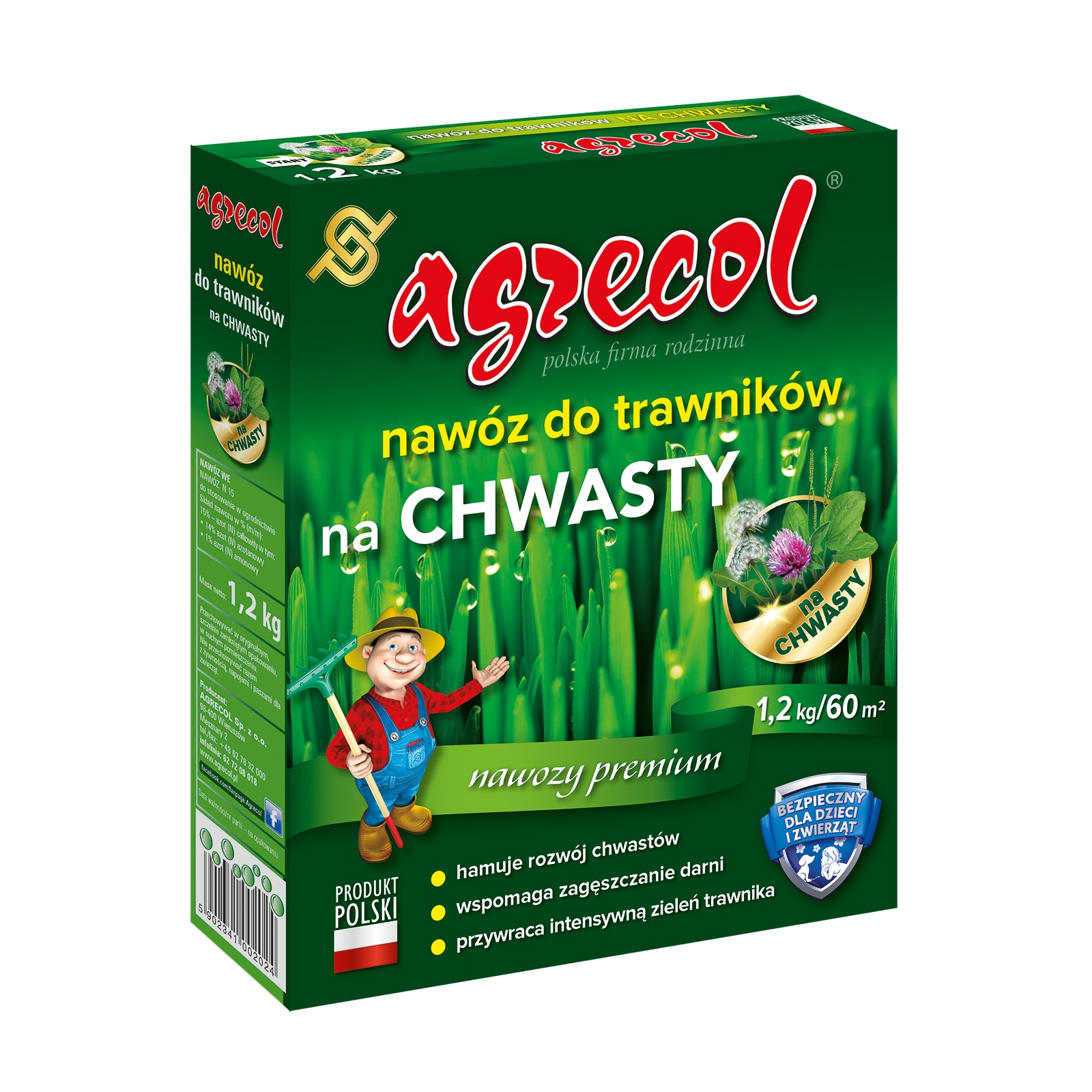

Nawóz do trawników zachwaszczonych 1,2kg Agrecol
