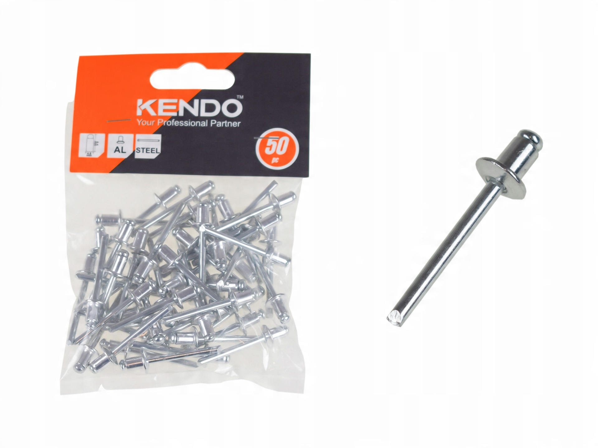 

Zestaw Nity Aluminiowe Zrywalne 50ELE 4,8x6,4mm