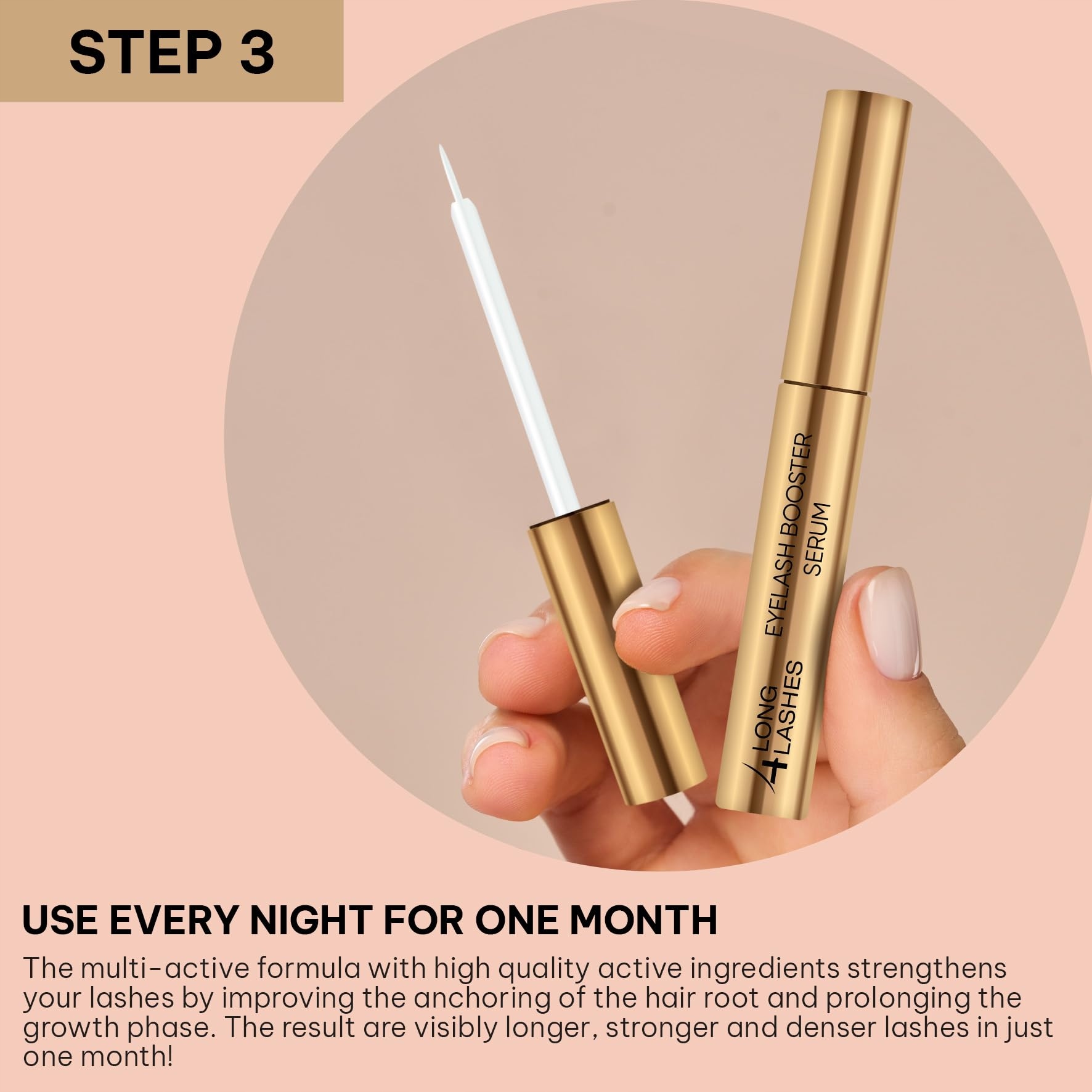 LONG4LASHES Serum Do Rzęs FX5 Podwójna Moc Nowa Formuła Wegańska 3ml+3ml — miniatura 7