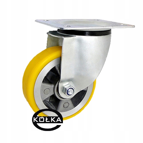 Hliníkovo-polyuretanové kolo o průměru 125 mm, otočná konstrukce, nosnost 300 kg!