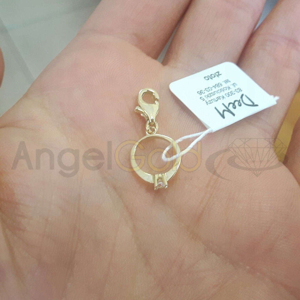 ZŁOTY CHARMS PIERŚCIONEK PIERŚCIEŃ Z CYRKONIĄ 585 Rodzaj Rękodzieło Wyrób jubilerski