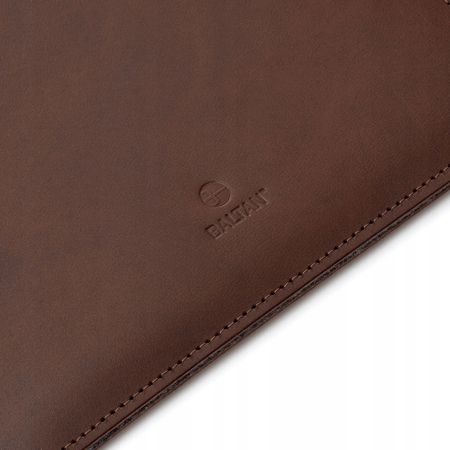 BALTAN Etui skórzane Premium do MacBooka Pro 14" M5 ciemny brąz — 11
