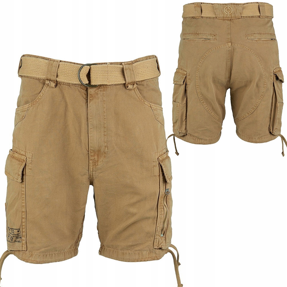 Krátké Kraťasy Cargo Fostex Bavlna Heavy Duty Pásek Coyote XXL