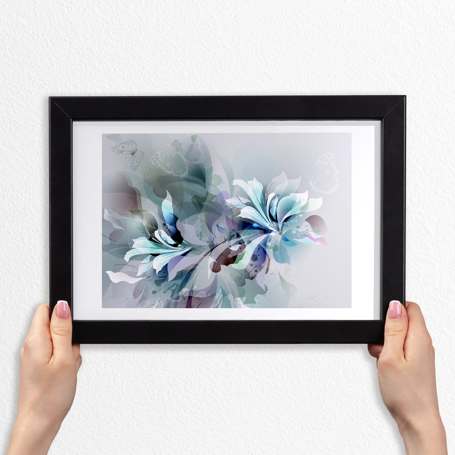 

Ścienny obraz z ramką mdf Abstrakcja kwiaty 30x20