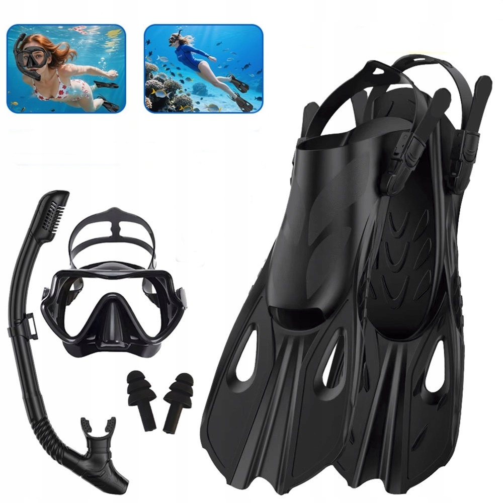 Potápěčské Brýle A Dýmka Na Potápění Brýle A Šnorchl Na Šnorchlování S ploutve L/XL