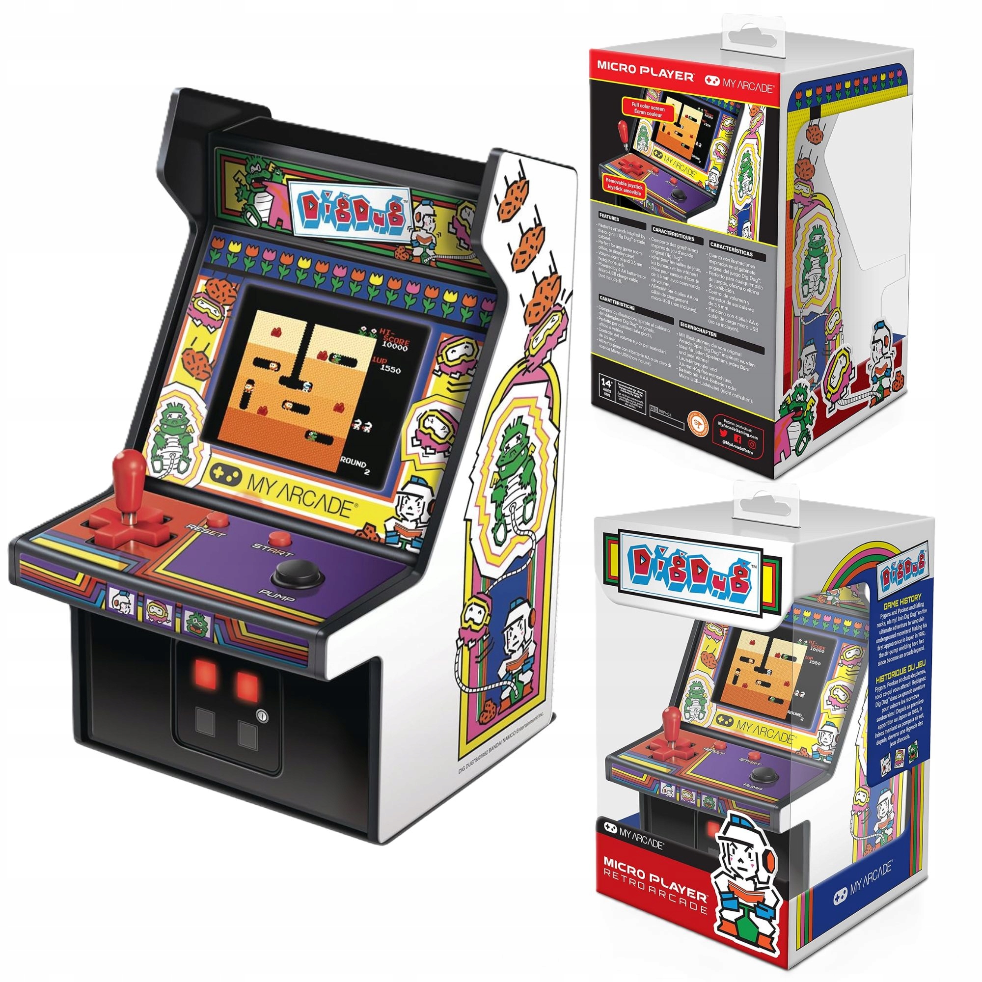 My Arcade Dig Dug Micro Player1 Konsola Retro z Grą Bandai Namco DGUNL-322
