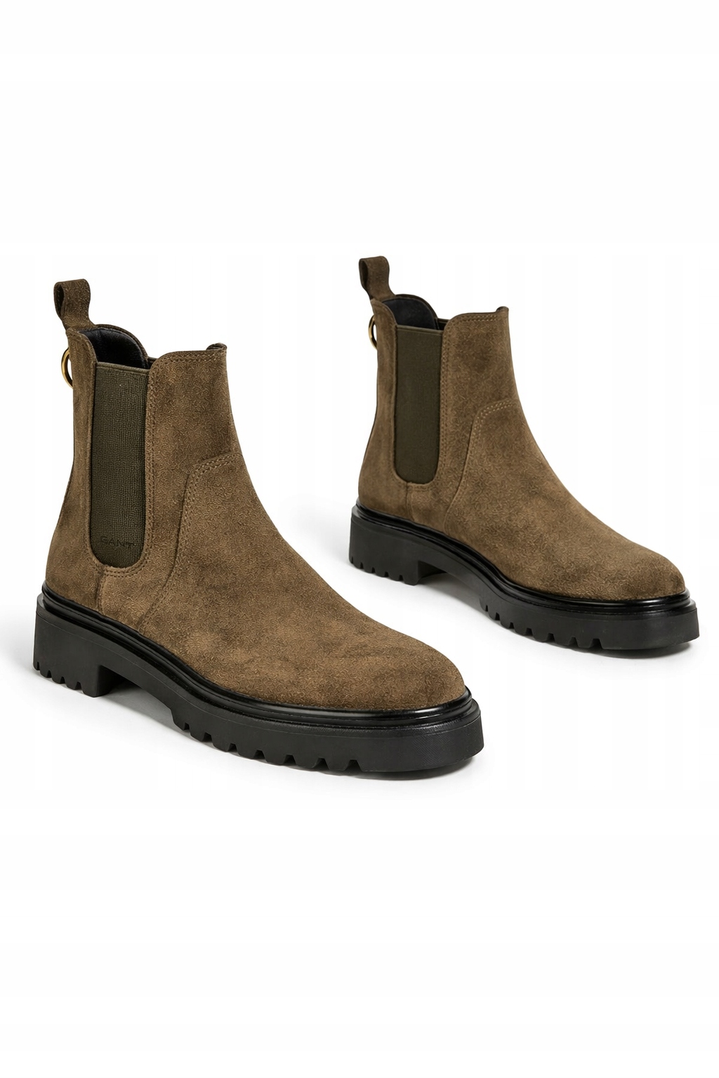 Gant Dámské Semišové Dámské Kotníkové Boty Khaki S Elastickým Bokem 42 I1H