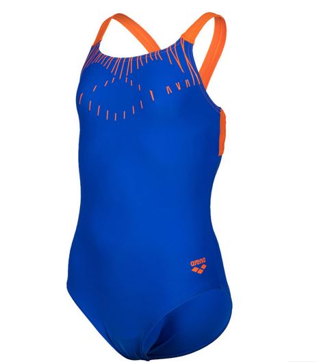 Plavky Arena Trick Junior Swim Pro Back Neon Blue-mango 116 (6-7)