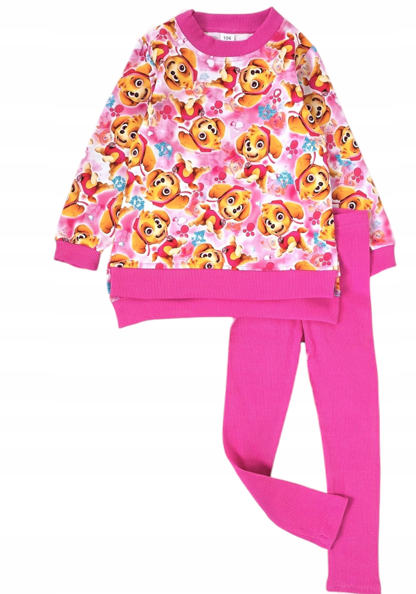 Dres dziewczęcy 110 bluza legginsy getry Psi Patrol Skye komplet zestaw