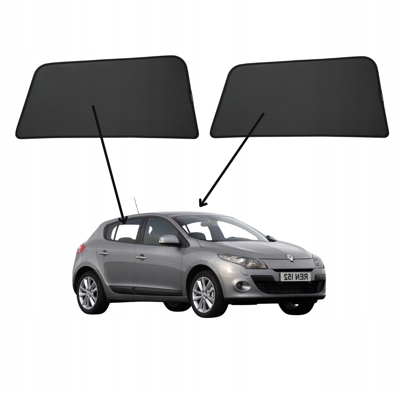 Protislnečné clony do Renault Megane III, 2008-2016, Hatchback, magnety